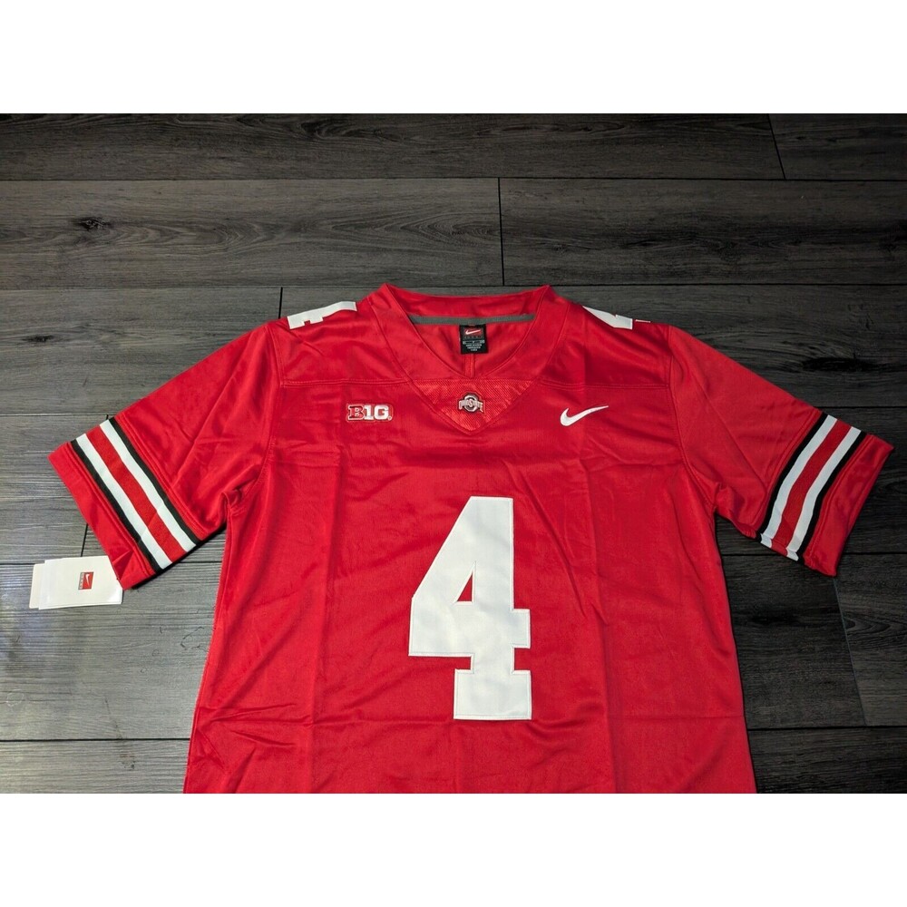 Jeremiah Smith #4 Ohio State Buckeyes OSU Red Scarlet Football Jersey Large - Picture 3 of 4